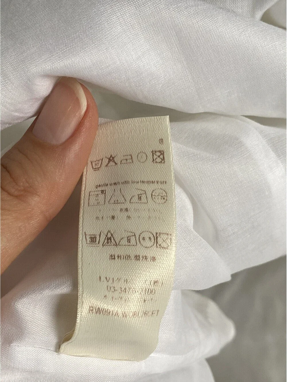 NWOT Louis Vuitton FR-34 Vintage White LV Logo Bow Cotton Top Blouse Italy